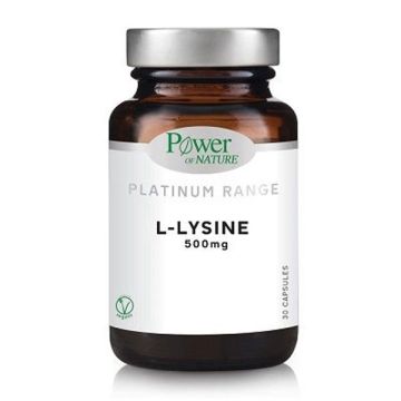 Power Health Platinum Range L-Lysine 500mg Συμπλήρωμα Διατροφής για την Καλή Λειτουργία του Οργανισμού 30 Κάψουλες