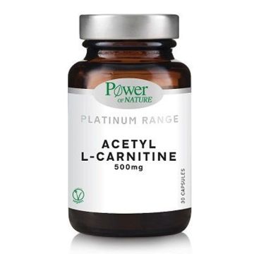 Power Health Platinum Range Acetyl L-Carnitine Συμπλήρωμα Διατροφής με Καρνιτίνη 500mg 30 κάψουλες
