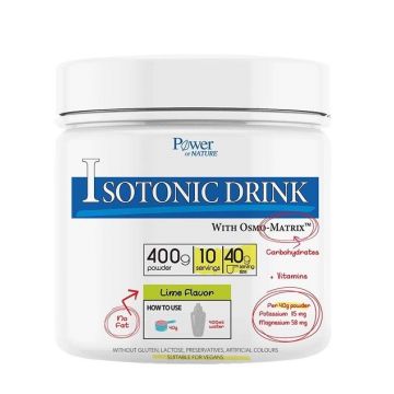 Power Health Isotonic Drink Συμπλήρωμα Διατροφής για Ενυδάτωση & Ενέργεια σε Σκόνη με Γεύση Lime 400gr