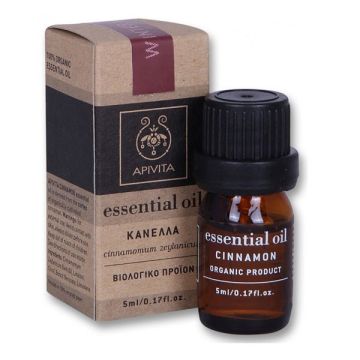 Apivita Essential Oil Cinnamon Αιθέριο Έλαιο Κάνελλα, 5ml