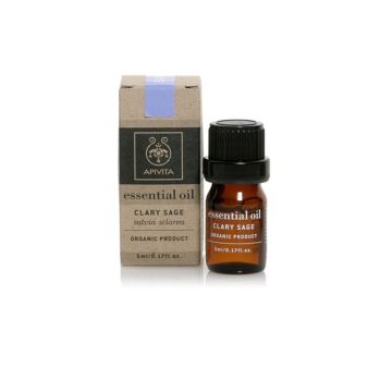 Apivita  Essential Oil Clary Sage  Αιθέριο Έλαιο Φασκόμηλο 5ml