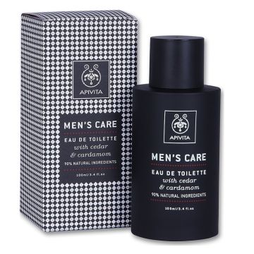 Apivita Men's Care Cedar & Cardamon Eau de Toilette Άρωμα  Κέδρο & Κάρδαμο,100ml