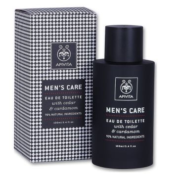 Apivita Men's Care Cedar & Cardamon Eau de Toilette Άρωμα  Κέδρο & Κάρδαμο,100ml