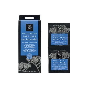 Apivita Express Beauty Μάσκα Ενυδάτωσης & Προστασίας με Θαλάσσια Λεβάντα 2x8ml