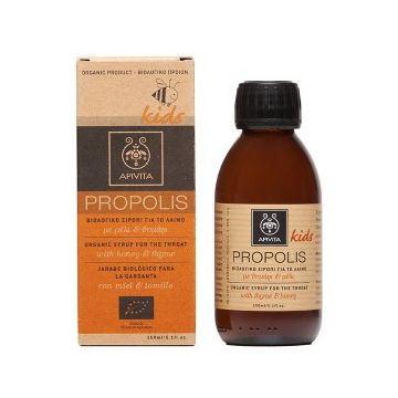 APIVITA PROPOLIS KIDS ΣΙΡΟΠΙ ΓΙΑ ΤΟ ΛΑΙΜΟ ΜΕ ΜΕΛΙ ΚΑΙ ΘΥΜΑΡΙ 150ML
