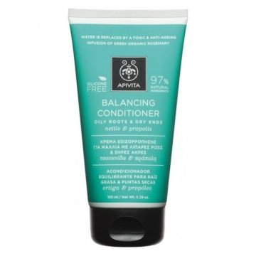 Apivita Oily Roots Dry Ends Balancing Conditioner Κρέμα Μαλλιών Εξισορρόπησης για Λιπαρές Ρίζες & Ξηρές Άκρες, με Τσουκνίδα & Πρόπολη, 150ml