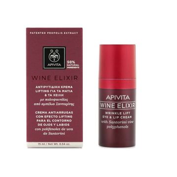 Apivita Wine Elixir Wrinkle Lift Eye & Lip Cream 15ml