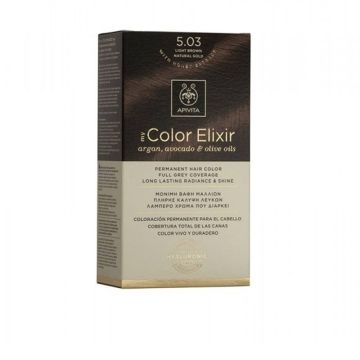 Apivita My Color Elixir No5.03  Καστανό Ανοιχτό Φυσικό Μελί Κρέμα Βαφή Σε Σωληνάριο 50ml & Ενεργοποιητής Χρώματος 75ml