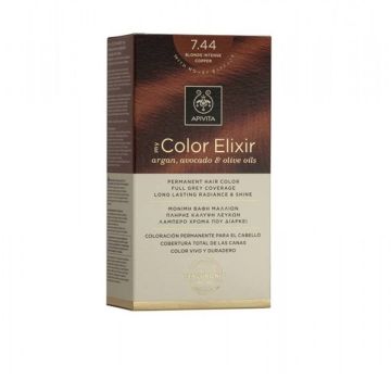 Apivita My Color Elixir No7.44 Ξανθό Έντονο Χάλκινο Κρέμα Βαφή Σε Σωληνάριο 50ml & Ενεργοποιητής Χρώματος 75ml