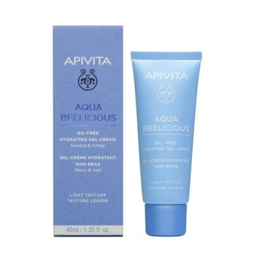 Apivita Aqua Beelicious Oil-Free Hydrating Gel-Cream Κρέμα-Τζελ Ενυδάτωσης Προσώπου Ελαφριάς Υφής, 40ml