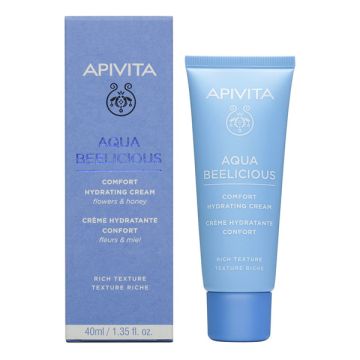 Apivita Aqua Beelicious Comfort Hydrating Cream Κρέμα Ενυδάτωσης Πλούσιας Υφής, 40ml