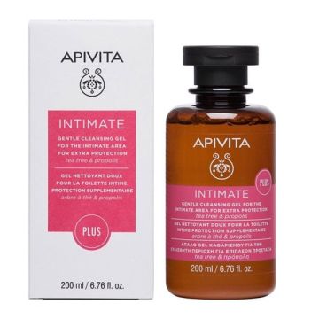 Apivita Intimate Plus Απαλό Gel Καθαρισμού της Ευαίσθητης Περιοχής με Tea Tree & Πρόπολη 200ml