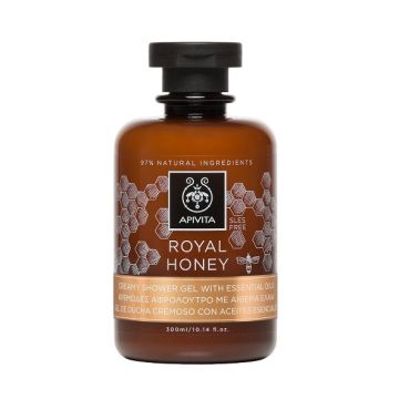 Apivita Royal Honey Shower Gel με Essential Oils Κρεμώδες Αφρόλουτρο με Αιθέρια Έλαια & Μέλι, 250ml