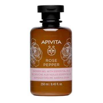 Apivita Rose Pepper Αφρόλουτρο με Αιθέρια Έλαια, 250ml