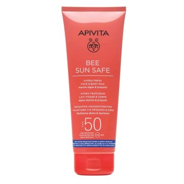 Apivita Bee Sun Safe Hydra Fresh Face & Body Milk Ενυδατικό Αντηλιακό Γαλάκτωμα για Πρόσωπο & Σώμα SPF50, 200ml