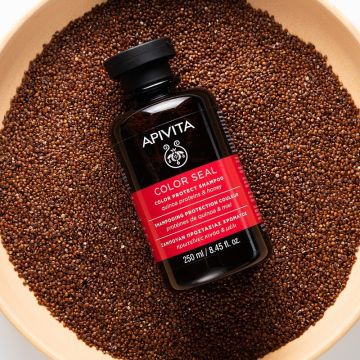 Apivita Color Seal Color Protect Shampoo Σαμπουάν Προστασίας Χρώματος Πρωτεΐνες Κινόα & Μέλι, 250ml