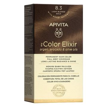 Apivita My Color Elixir 8.3 Ξανθό Ανοιχτό Χρυσό Κρέμα Βαφή Σε Σωληνάριο 50ml & Ενεργοποιητής Χρώματος 75ml