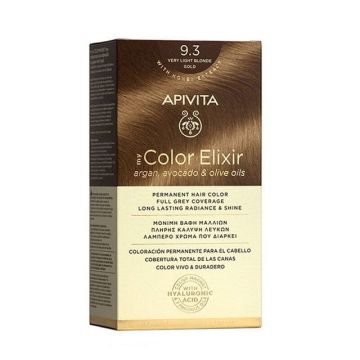 Apivita My Color Elixir 9.3 Ξανθό Πολύ Ανοιχτό Χρυσό Κρέμα Βαφή Σε Σωληνάριο 50ml & Ενεργοποιητής Χρώματος 75ml