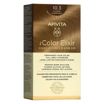 Apivita My Color Elixir 10.3 Κατάξανθο Χρυσό Κρέμα Βαφή Σε Σωληνάριο 50ml & Ενεργοποιητής Χρώματος 75ml
