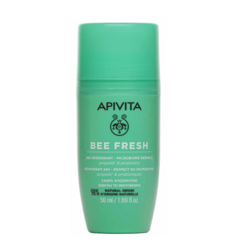 Apivita Bee Fresh Deodorant 24Ωρο Αποσμητικό Σώματος Roll-On Με Πρόπολη & Προβιοτικά 50ml