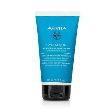 Apivita Moisturizing Conditioner Μαλακτική Κρέμα Ενυδάτωσης για Όλους τους Τύπους Μαλλιών με Υαλουρονικό Οξύ & Αλόη, 150ml