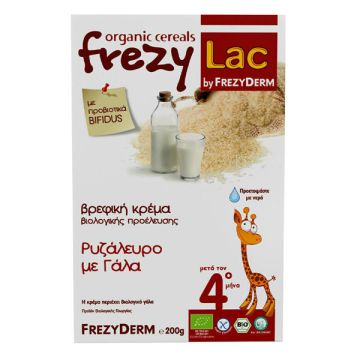 Frezylac Βιολογική Κρέμα Ρυζάλευρο με Γάλα για Βρέφη μετά τον 4ο μήνα, 200 gr