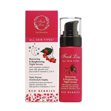 Fresh Line Red Berries Ορός Νύχτας για Ανάπλαση & Λάμψη 30ml