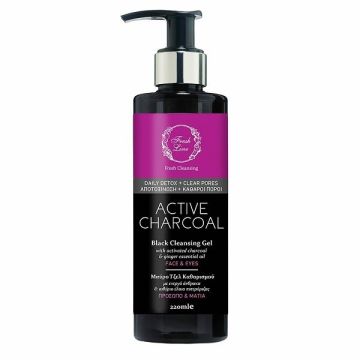 Fresh Line Active Charcoal Μαύρο Τζελ Καθαρισμού Ενεργός Άνθρακας 220ml