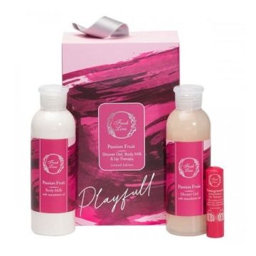 Fresh Line Passion Fruit Limited Edition Set Σετ Περιποίησης Σώματος & Χειλιών, 3τμχ
