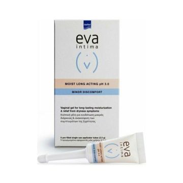 Intermed Eva Moist Long Acting Gel Υγραντική Kολπική Γέλη 9 Σωληνάρια x 2.5gr