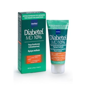 Intermed Diabetel MD Cream 10% Κρέμα Εντατικής Ενυδάτωσης με Ουρία 10%, 75ml