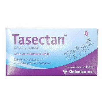 Tasectan Σκόνη για Παιδιατρική Χρήση Ελέγχει και Μειώνει τα Συμπτώματα της Διάρροιας 20 φακελλίσκοι των 250mg 