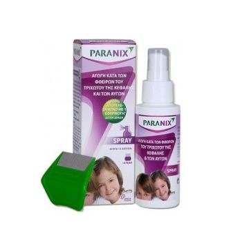 Paranix Spray Αγωγή Κατά των Φθειρών του Τριχωτού της Κεφαλής και των Αυγών 100ml + Δώρο Ειδικό Χτενάκι 