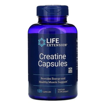 Life Extension Creatine Συμπλήρωμα Διατροφής που Βοηθάει στην Μυική Ενδυνάμωση, 120caps