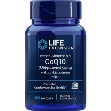 LIFE EXTENSION - CoQ10 50MG. SUPER-ASORBABLE WITH D-LIMONENE 60SOFTGELS