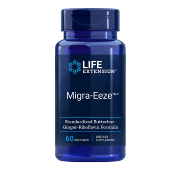 LIFE EXTENSION MIGRA EEZE BUTTERBUR-GINGER-RIBOF 60S GELS