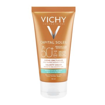 Vichy Capital Soleil Velvety Cream SPF50+ Αντηλιακή Κρέμα Προσώπου Με Βελούδινη Υφή 50ml