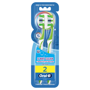 Oral-B Complete 5 Way Clean 40 Medium Χειροκίνητη Οδοντόβουρτσα 1+1 