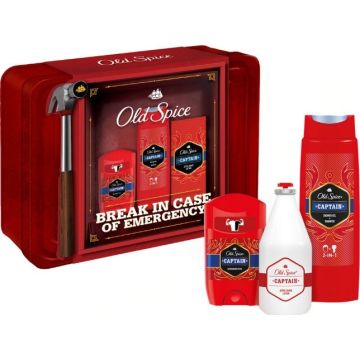 Old Spice Gift Set Captain Deodorant Stick 50 ml & After Shave Lotion 100ml & Shower Gel+Shampoo 250 ml