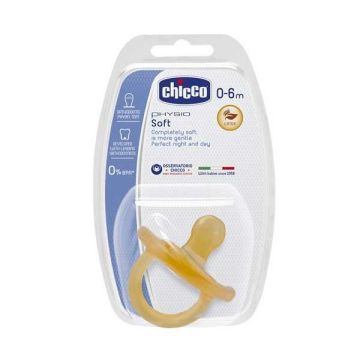 Chicco Physio Soft Πιπίλα από Καουτσούκ για 0-6 μηνών 1τμχ