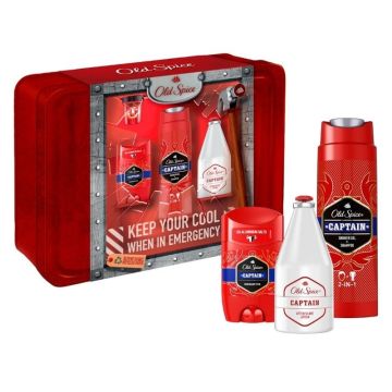 OLD SPICE Set Captain After Shave Lotion 100ml & Deodorant Stick 50ml & Shower Gel 250ml