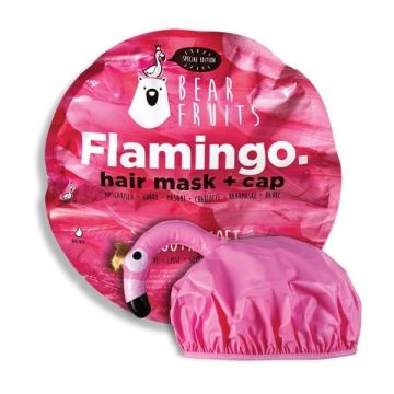 Bear Fruits Flamingo Μάσκα Μαλλιών για Μαλακά και Απαλά Μαλλιά, 20ml & Σκουφάκι Φλαμίνγκο, 1τεμ, 1σετ