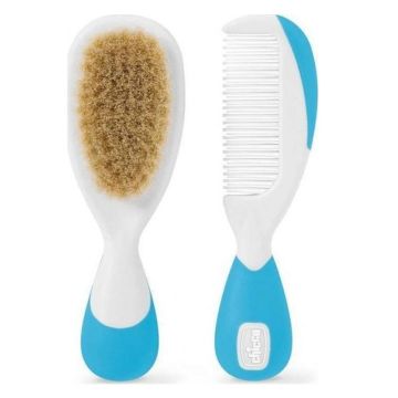 Chicco Brush & Comb 0m+ Βούρτσα-Χτένα Σιέλ  2 τμχ