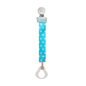  Chicco Pacifier Fashion Clip Κλιπ Πιπίλας σε Σιελ Χρώμα, 1 τεμάχιο 