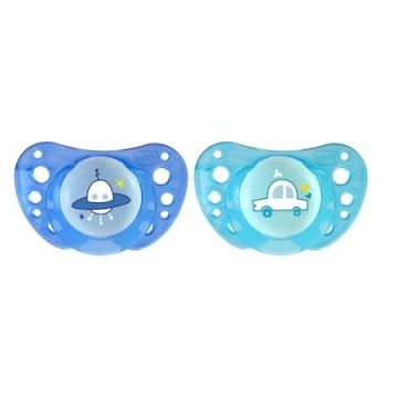 Chicco Physio Air 16-36m+ Ορθοδοντική Πιπίλα Σιλικόνης Σιελ, 2 τεμάχια