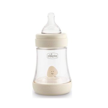 Chicco Πλαστικό Μπιμπερό Perfect Κατά των Κολικών με Θηλή Σιλικόνης για 0+ μηνών Μπεζ 150ml