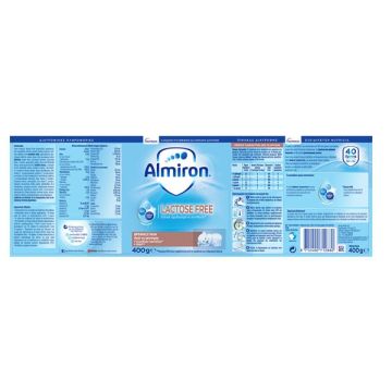 Nutricia Almiron Lactose Free Για Βρέφη Που Παρουσιάζουν Δυσανεξία Στην Λακτόζη, 400 gr