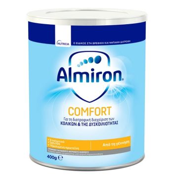  Nutricia Almiron Comfort  Συνιστάται Για Τη Διατροφική Αντιμετώπιση Της Δυσκοιλιότητας, 400 gr 