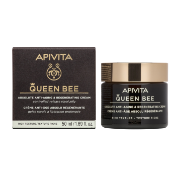 APIVITA Queen Bee Absolute Anti-Aging & Regenarating Cream Kρέμα Απόλυτης Αντιγήρανσης & Αναγέννησης Πλούσιας Υφής 50ml