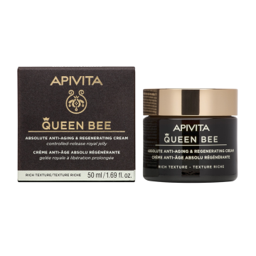 APIVITA Queen Bee Absolute Anti-Aging & Regenarating Cream Kρέμα Απόλυτης Αντιγήρανσης & Αναγέννησης Πλούσιας Υφής 50ml
